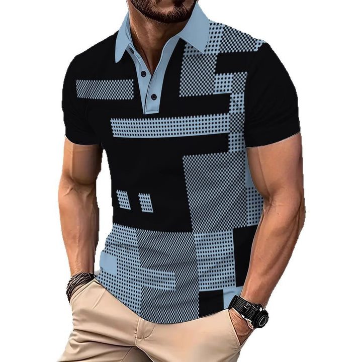 Herrer polo t-shirt med moderne grafisk design Stilla