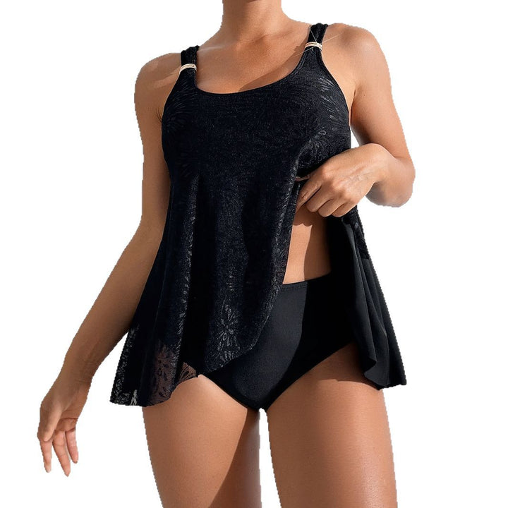 Dame Tankini med elegant spidsetop og figurvenlig skæring Stilla