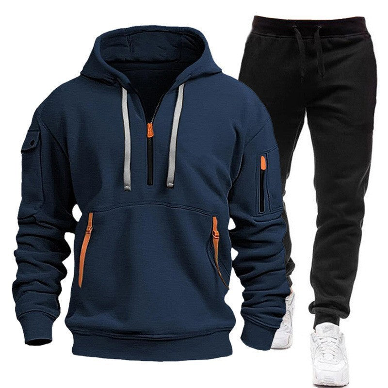 Kvinders funktionelle hætte sweatshirt med praktiske lynlåslommer Skovae