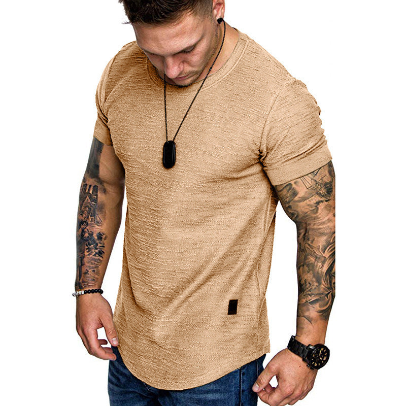 Herrer fashion T-shirt med struktureret stof og asymmetrisk søm Stilla