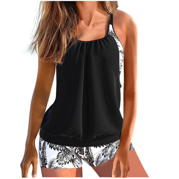 Femme Sporty Tankini Sæt med dekorative shorts Stilla