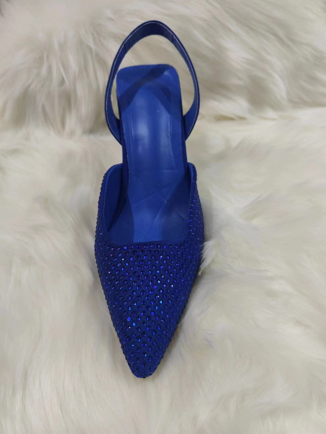 Dame Slingback Pumps med funklende strassapplikationer Stilla
