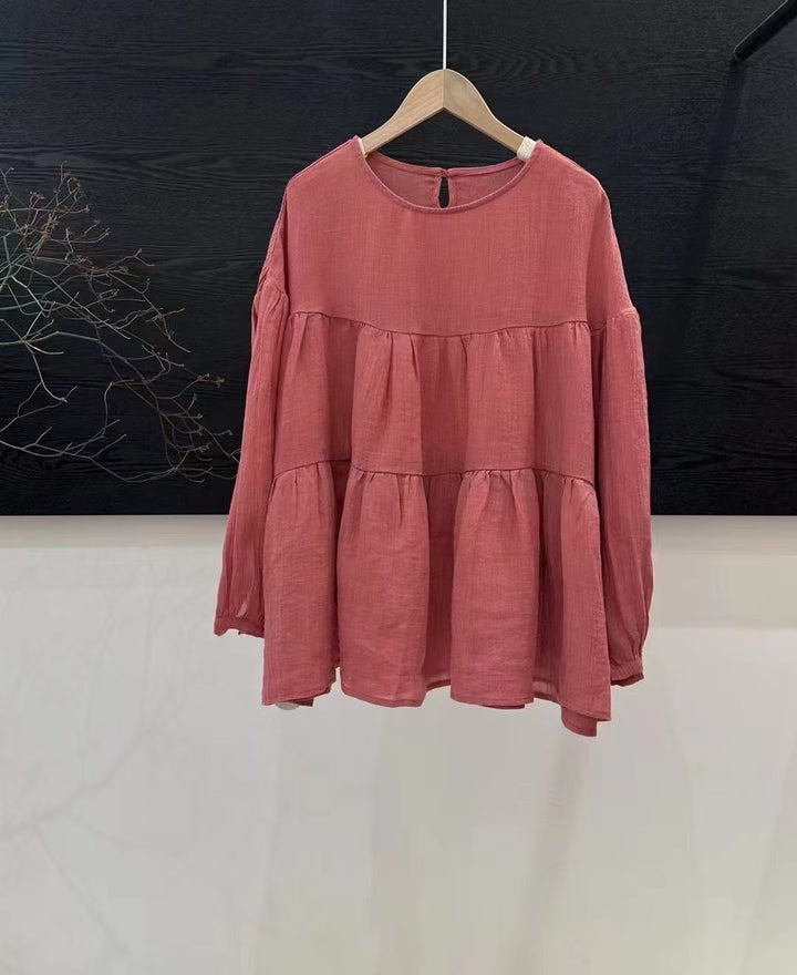 Femme Relaxed Fit Peplum-top med lange ærmer Stilla