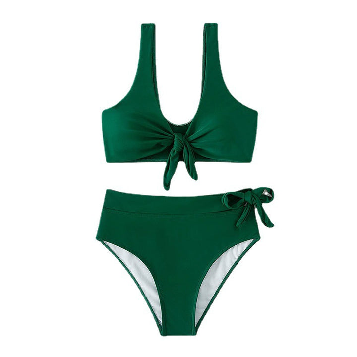 Dame Høj taljeret bikini-sæt med bindebånd Skovae