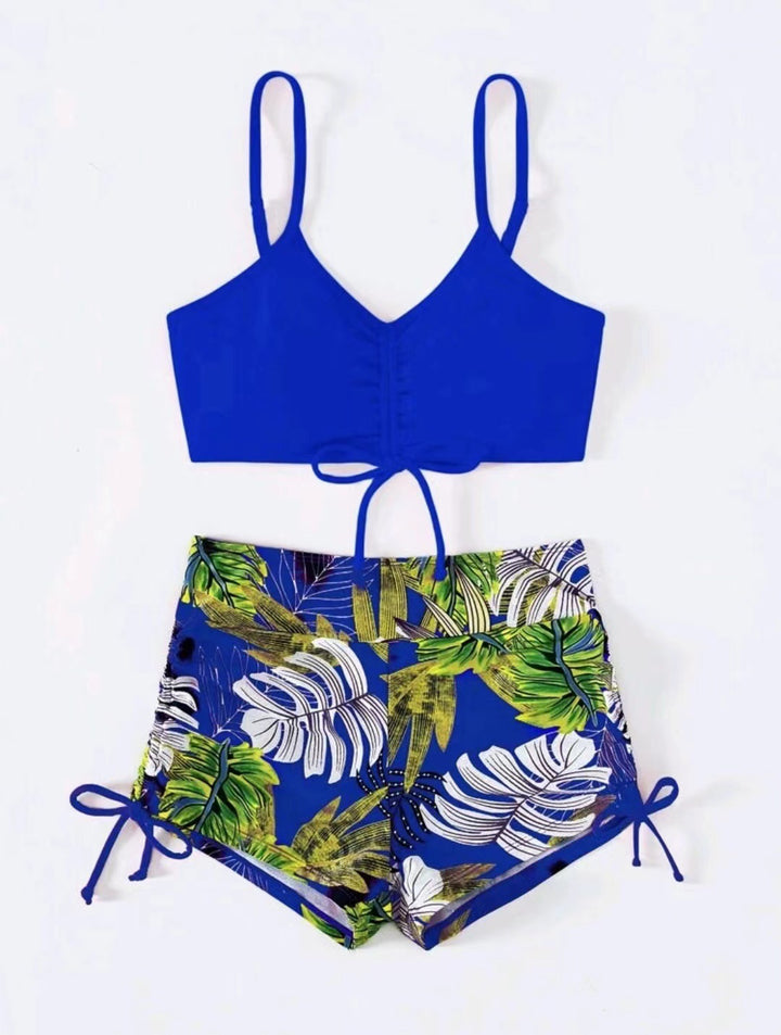Dame bikini-sæt med justerbar top og trendy shorts Stilla