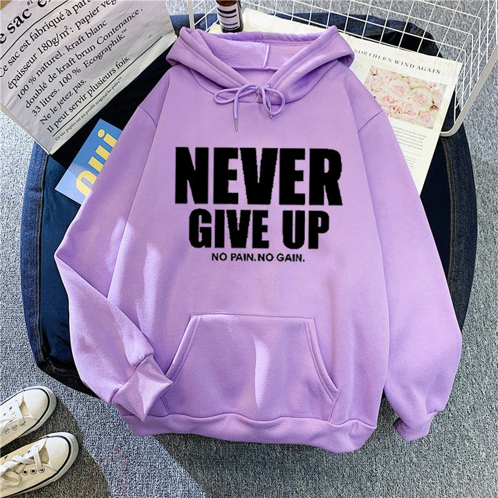 Kvindernes hoodie med motiverende skrifttype Skovae 1772613019