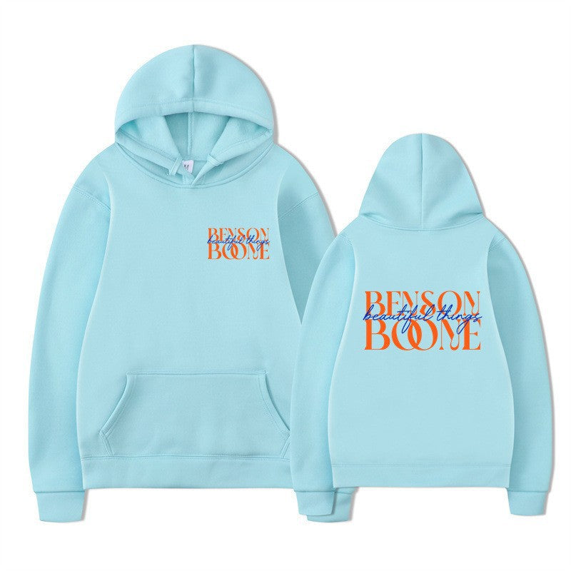 Dame hoodie med kreativt print og blød indvendig Skovae