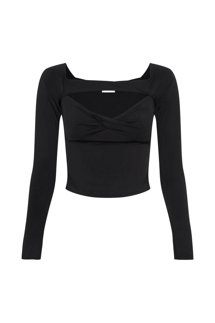 Dame Crop-Top med asymmetrisk design og tætsiddende pasform Stilla