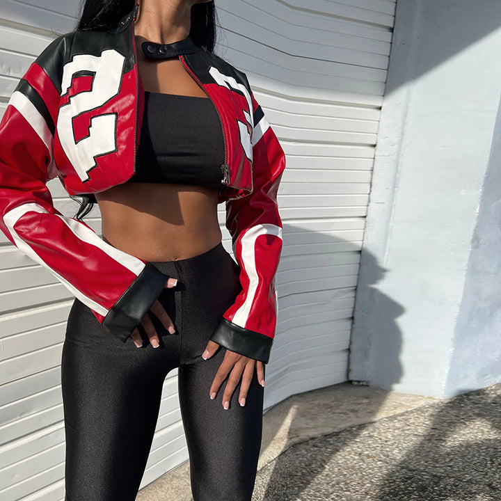 Damer cropped sportsjakke med kontrasterende designelementer Stilla