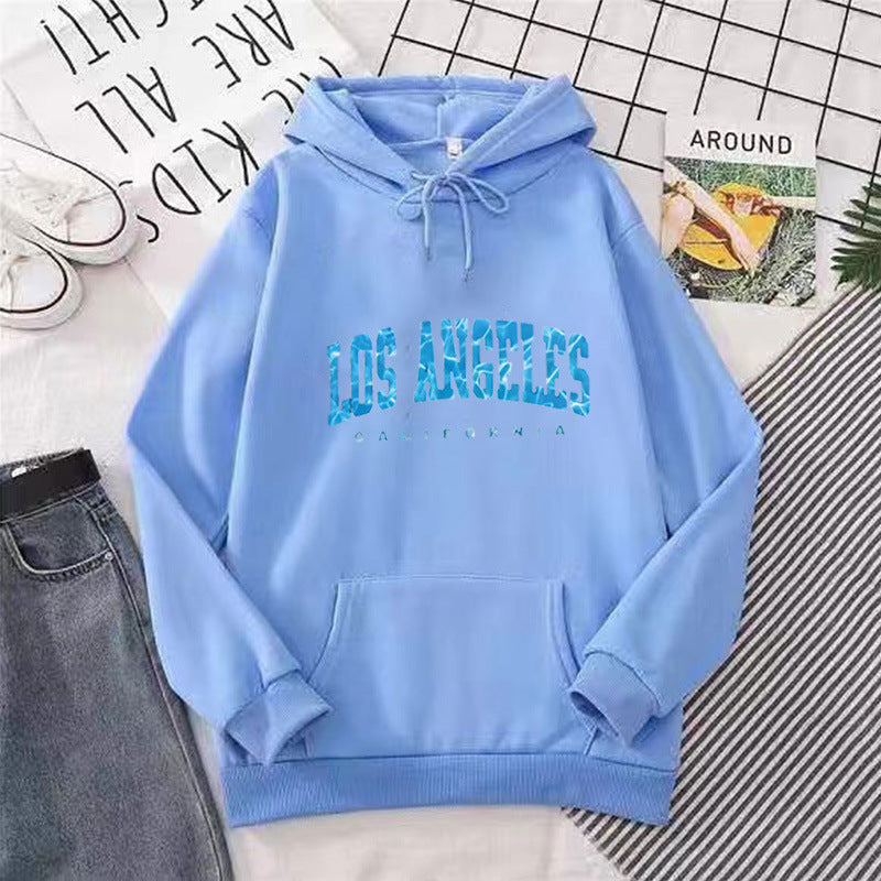 Kvinders hoodie med iøjnefaldende Los Angeles bogstaver Skovae