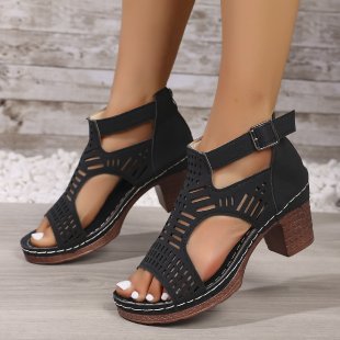Dame Komfortable og stilfulde Riemchen-sandaler med elegante Cut-Out-detaljer Stilla