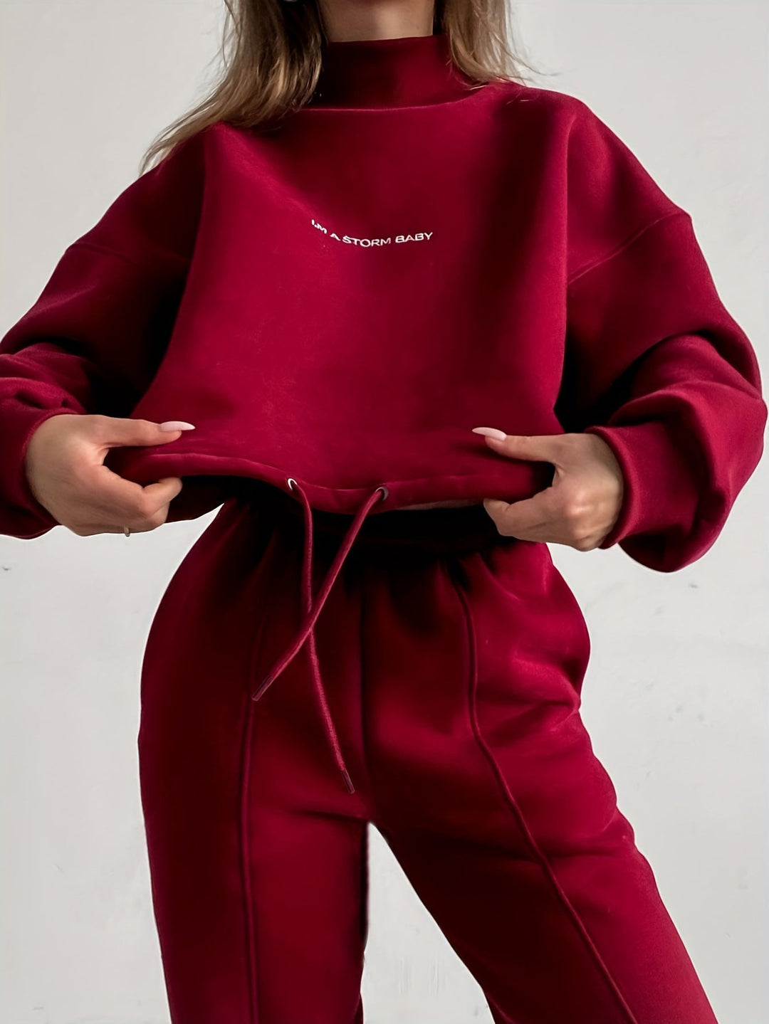 Stilla | Trendy kvinders trykt sweatshirt to-delt sæt