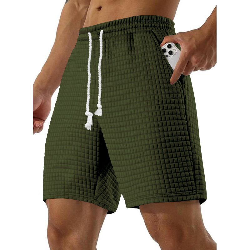Herrer Sporty Fritidsbukser med praktisk strukturdesign Stilla