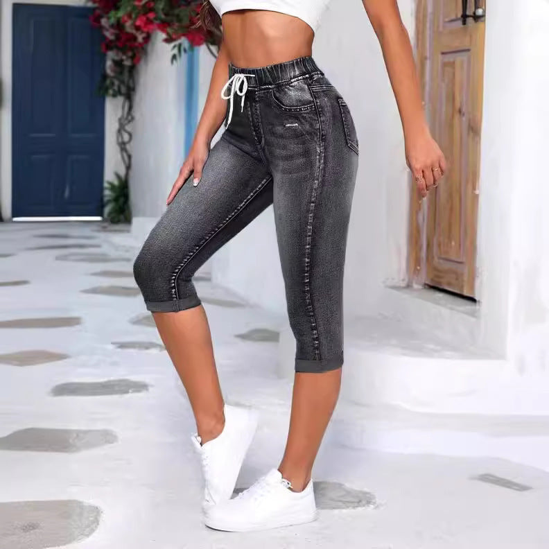 Dame Jeggings i Comfort-Fit design med elastisk talje Stilla