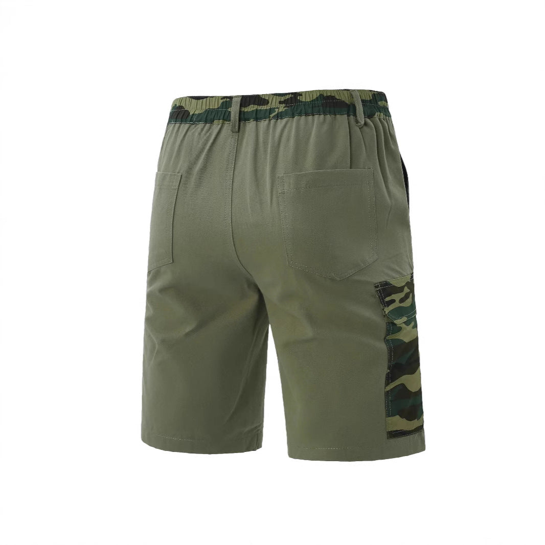 Herrer Cargo-shorts med alsidige lommer og elastisk linning Stilla