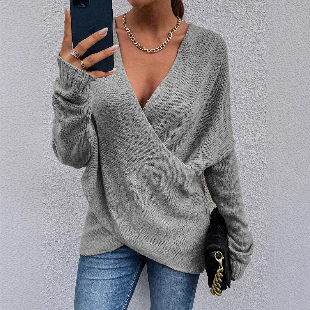 Kvinders afslappede V-hals sweater Stilla