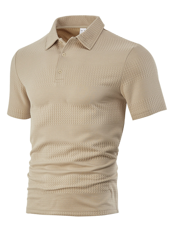 Herre polo skjorte med struktureret design Stilla