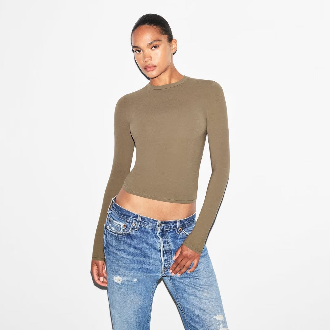 Dame Lange ærmer Stretch Bodysuit Stilla
