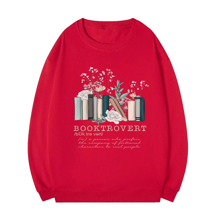Kvinders sweatshirt med legende bogdesign og inspirerende tekst Stilla