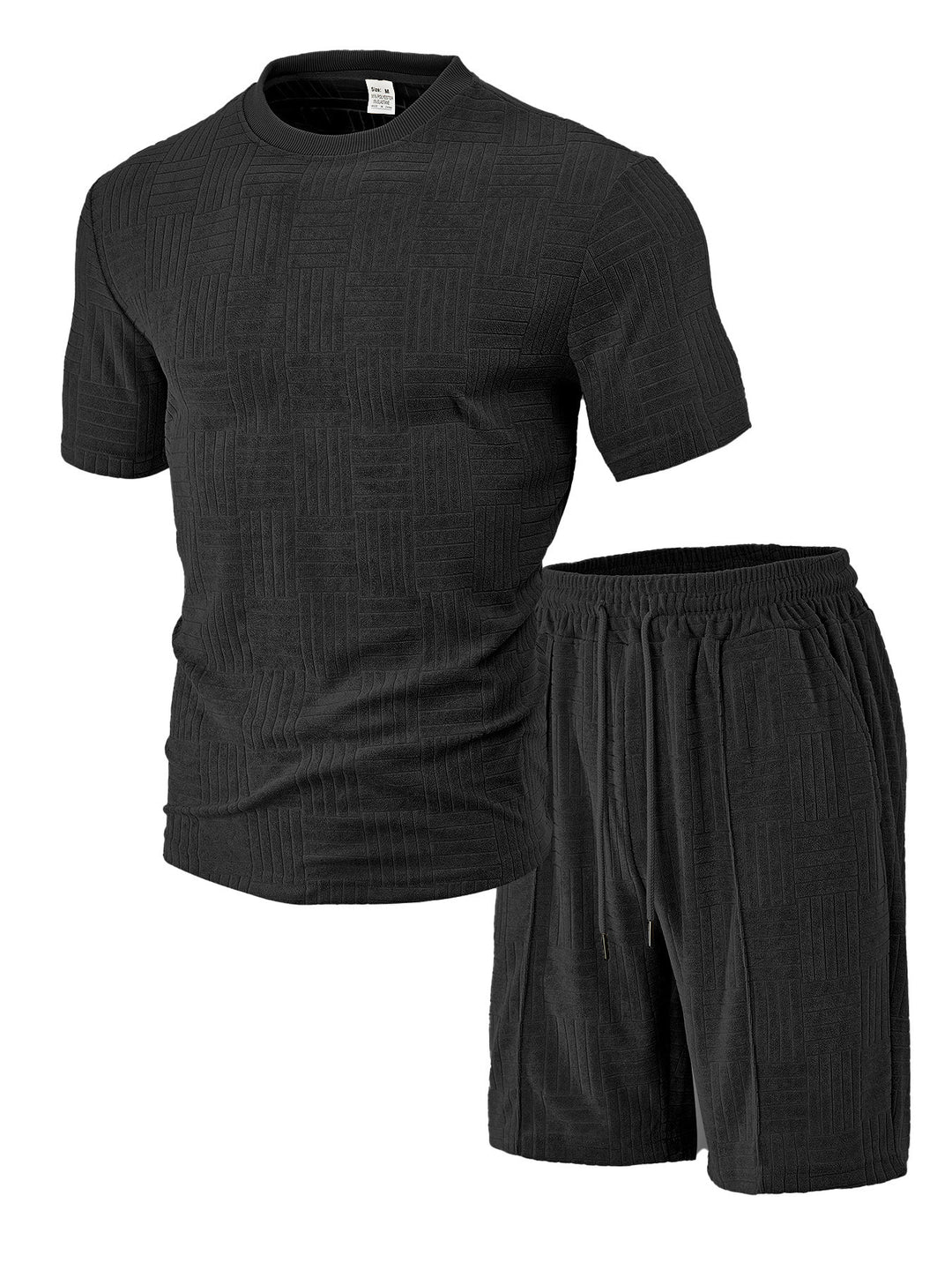 Herrer sportoutfit med åndbart kortærmet shirt og shorts Stilla
