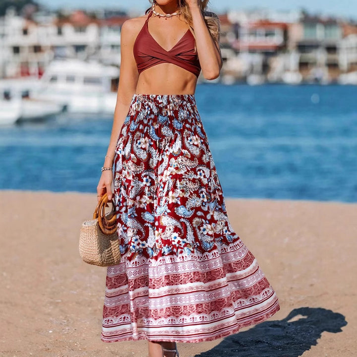 Kvinder Bohemian-trappe skirt Midi Stilla
