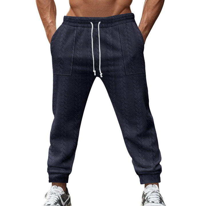 Herre afslappet strik joggingbukser med elastisk talje og praktiske lommer Stilla