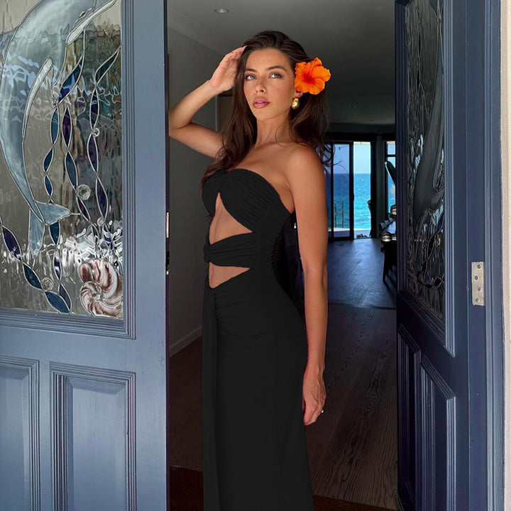 Dame Cut-Out Knude Maxi Kjole Stilla