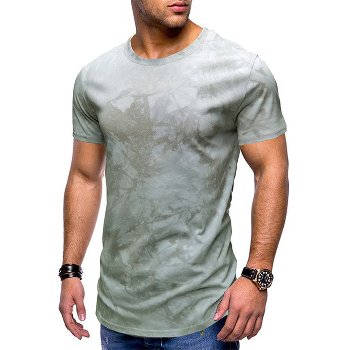 Herre T-shirt med trendy batik-look Stilla