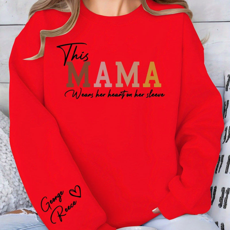 Kvinders sweatshirt med inspirerende mortryk og komfortabel pasform Stilla