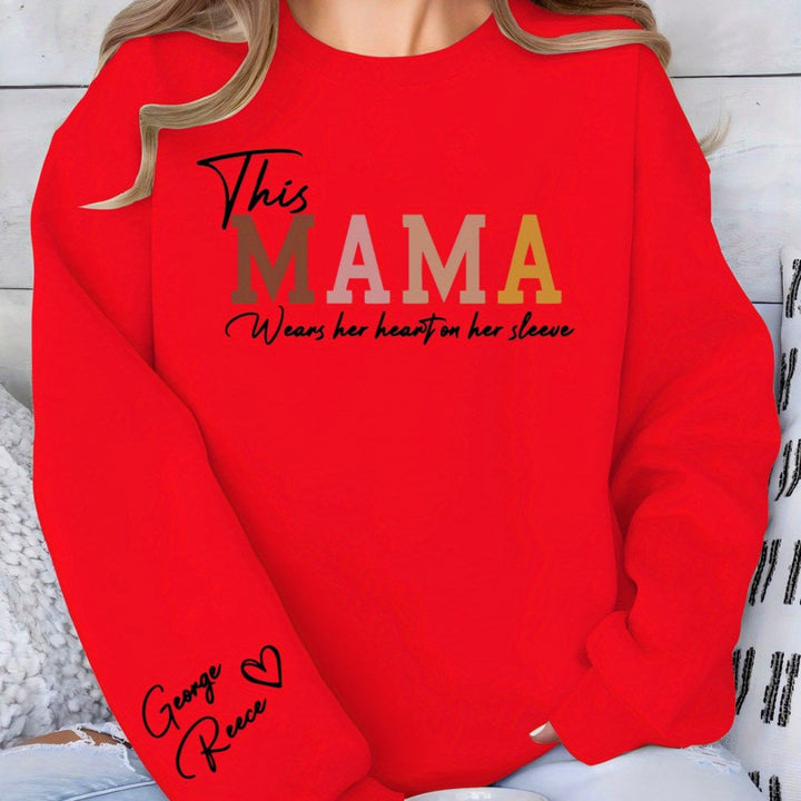 Kvinders sweatshirt med inspirerende mortryk og komfortabel pasform Stilla