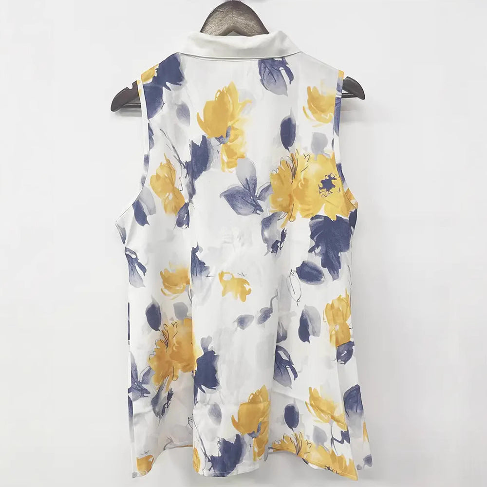 Dame Blusenskjorte med feminine blomsterprint og fine spids detaljer Stilla