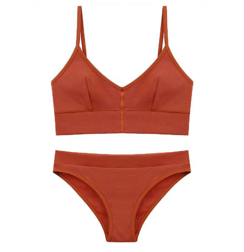 Dame bikini sæt med elegant V-udskæring og justerbare stropper Skovae