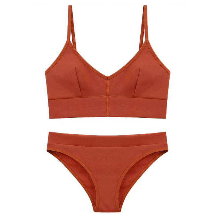 Dame bikini sæt med elegant V-udskæring og justerbare stropper Skovae