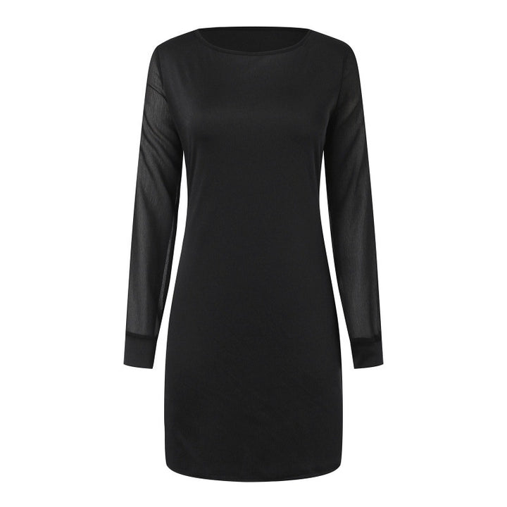 Femme Elegante Transparent Skulderfri Kjole Stilla