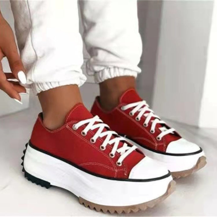 Dame Plateau-Sneakers med moderne gummisål og åndbart overmateriale Stilla