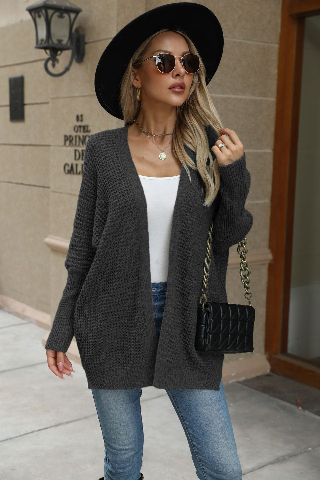Femme Chunky Strik Casual Cardigan Stilla