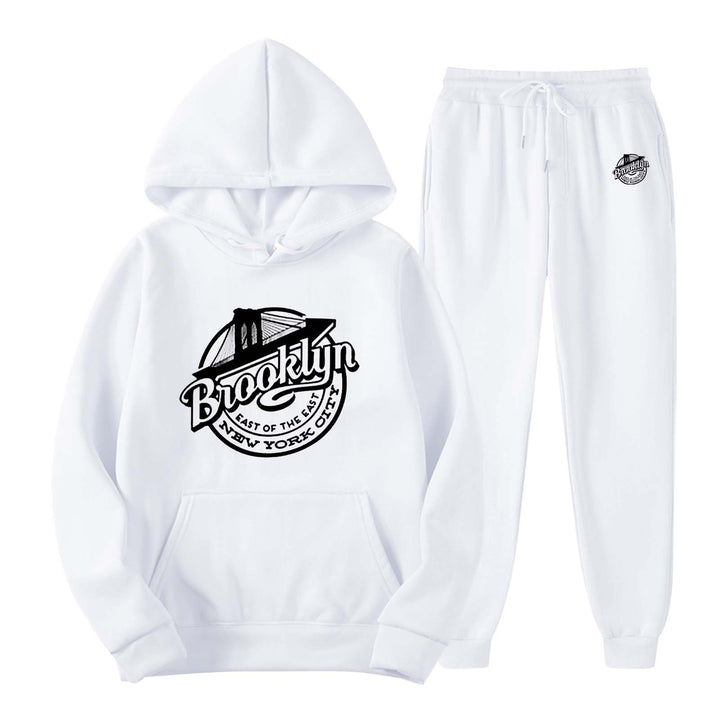 Kvinders fritids sweat suit med stilfuld Brooklyn print Skovae
