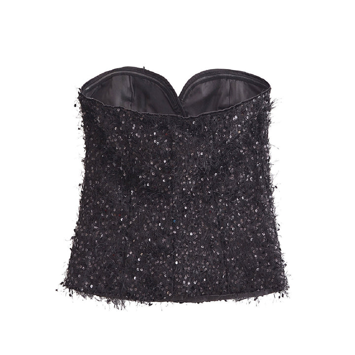Femme Pailletter Bustier Top Stilla