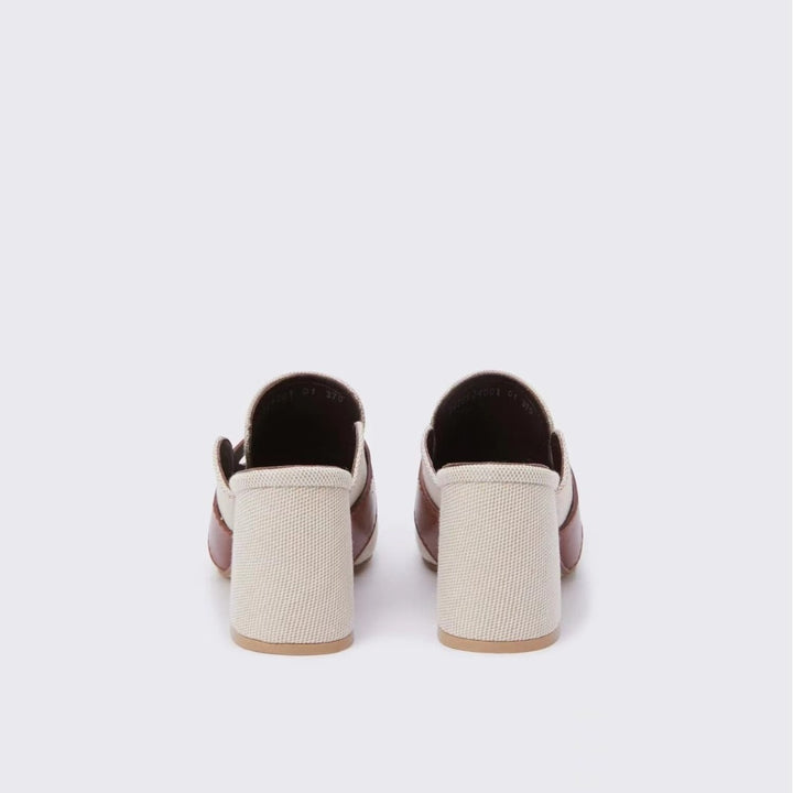 Dame Chunky Heel Slide Mules med dekorativt remdesign Stilla