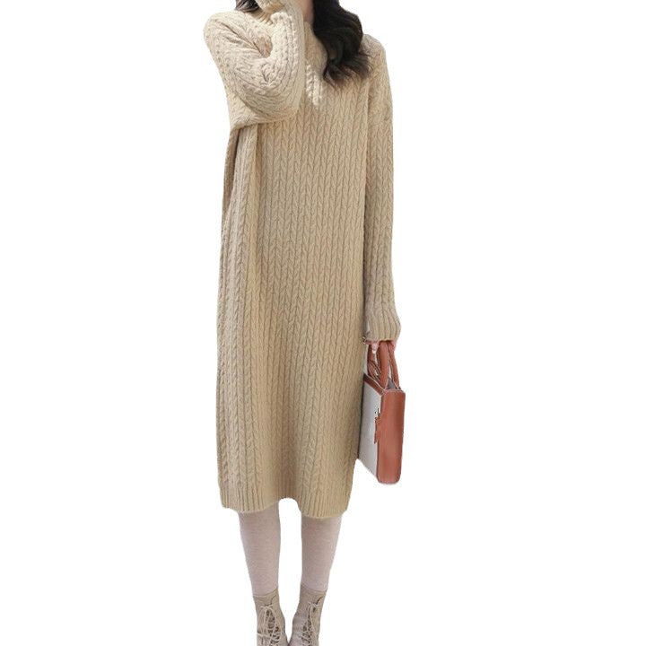 Femme Kabelstrik Midi Pulloverkjole Stilla