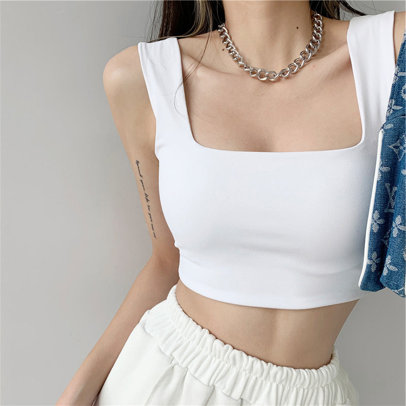 Femme Kvadrat-Udskæring Crop Top Stilla