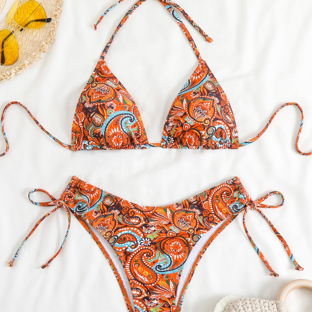 Femme Triangle Bindefront Bikini Sæt Stilla