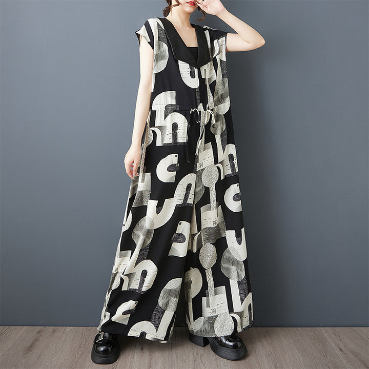 Dame Relaxed Fit Grafik Maxi Kjole Stilla