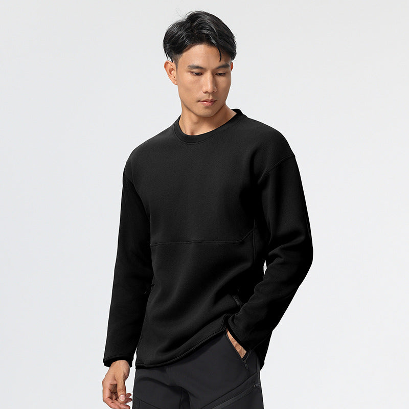 Herrer fleece sweatshirt med praktiske lynlåslommer og isolerende varmefunktion Stilla