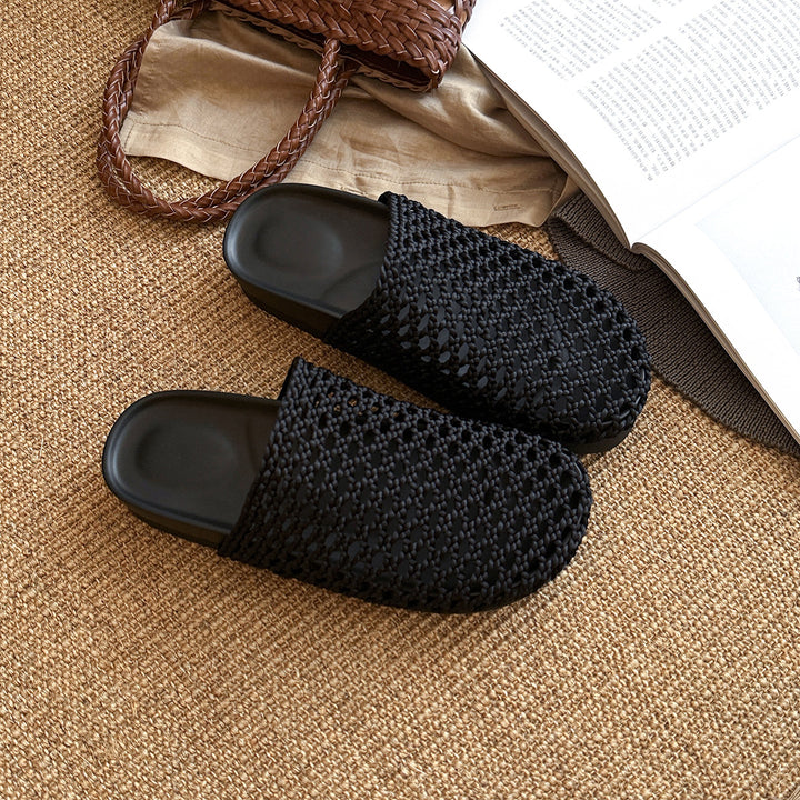 Femme Åndbare Åben-Tå Slip-On Mules Stilla