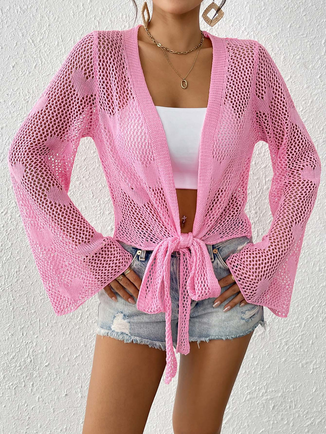 Dame Hækle Strand Cover-Up Cardigan Stilla