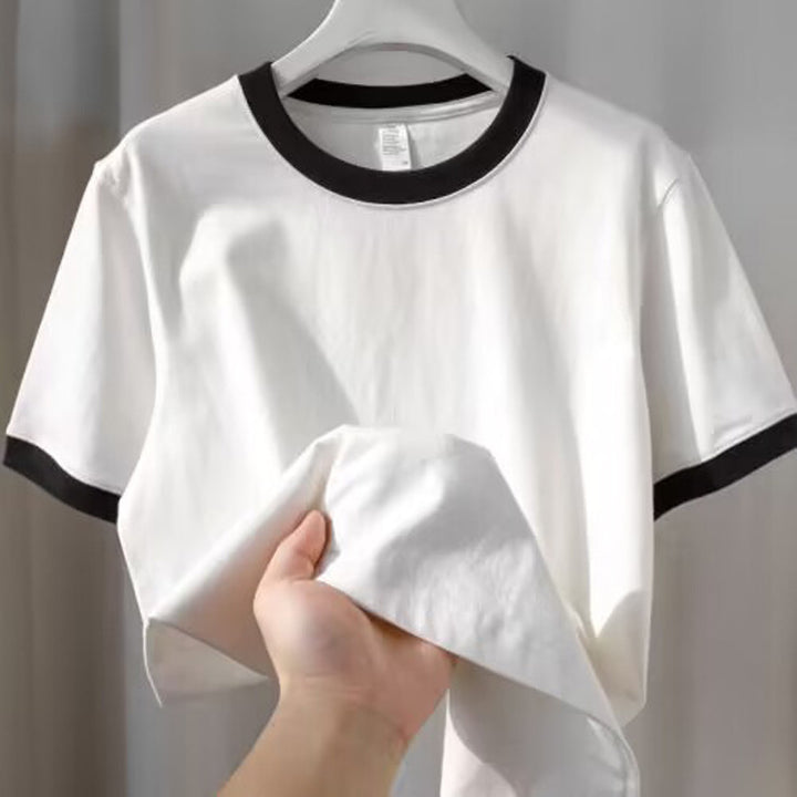 Femme Classic Kontrastbånd T-Shirt Stilla