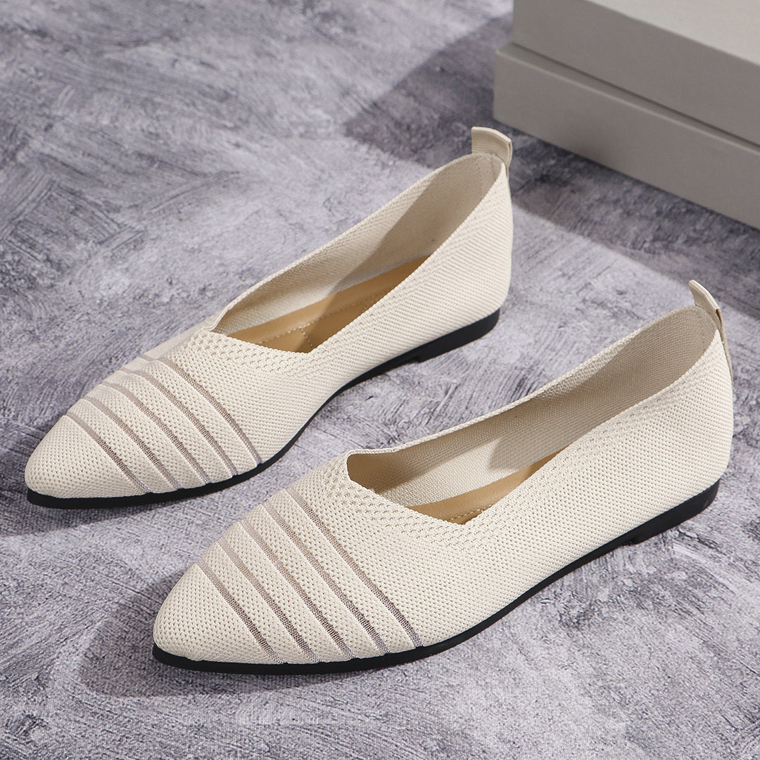 Dame behagelig Mesh-Ballerina-flad med elastisk indslip Stilla