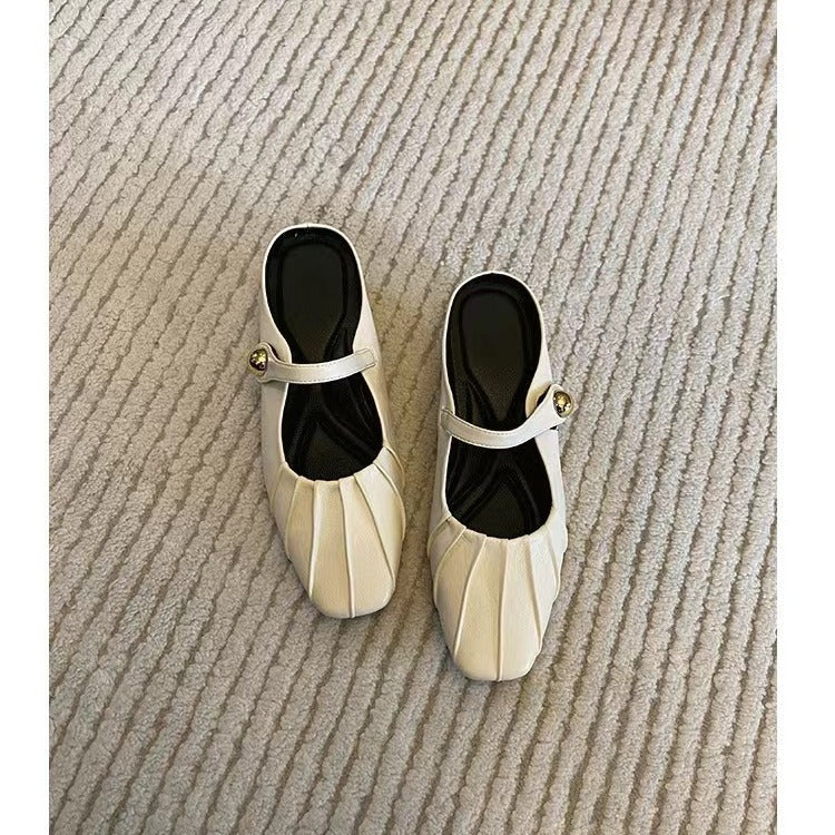 Dame elegante Mary Jane Ballerinas med præget detalje Stilla