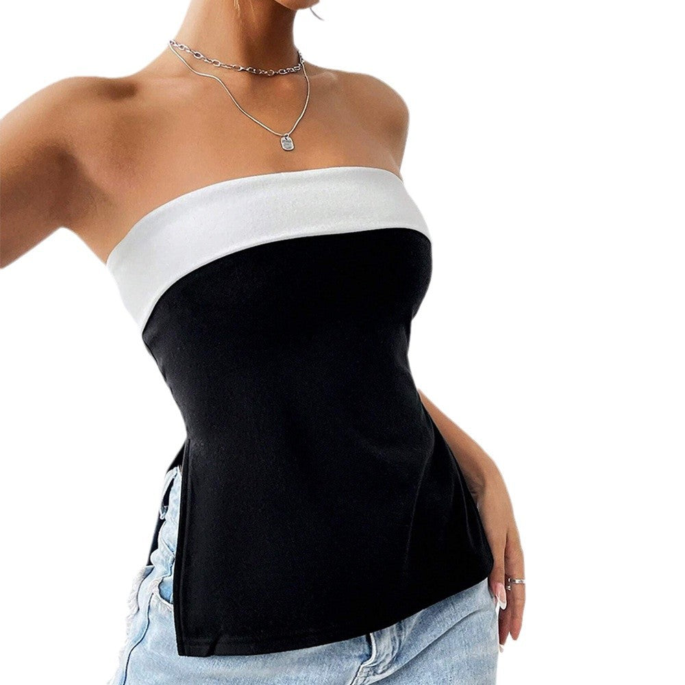 Kvindernes tanktop med en figursyget silhuet og elegant kontrastdesign Stilla